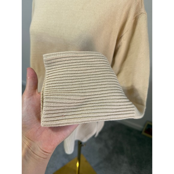 GAP Womens Beige‎ Chunky Heavyweight Crewneck Long Sleeve Knit Sweater Medium - Picture 4 of 8